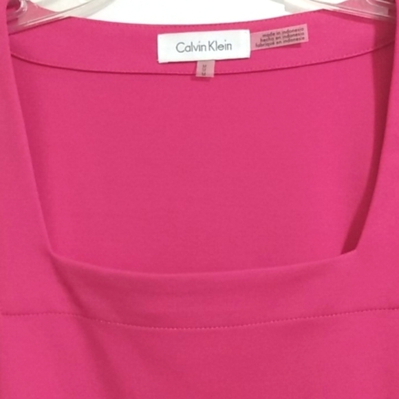 CALVIN KLEIN FUSCHIA BLOUSE SIZE MEDIUM - Picture 7 of 9